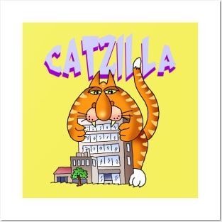 Catzilla Posters and Art